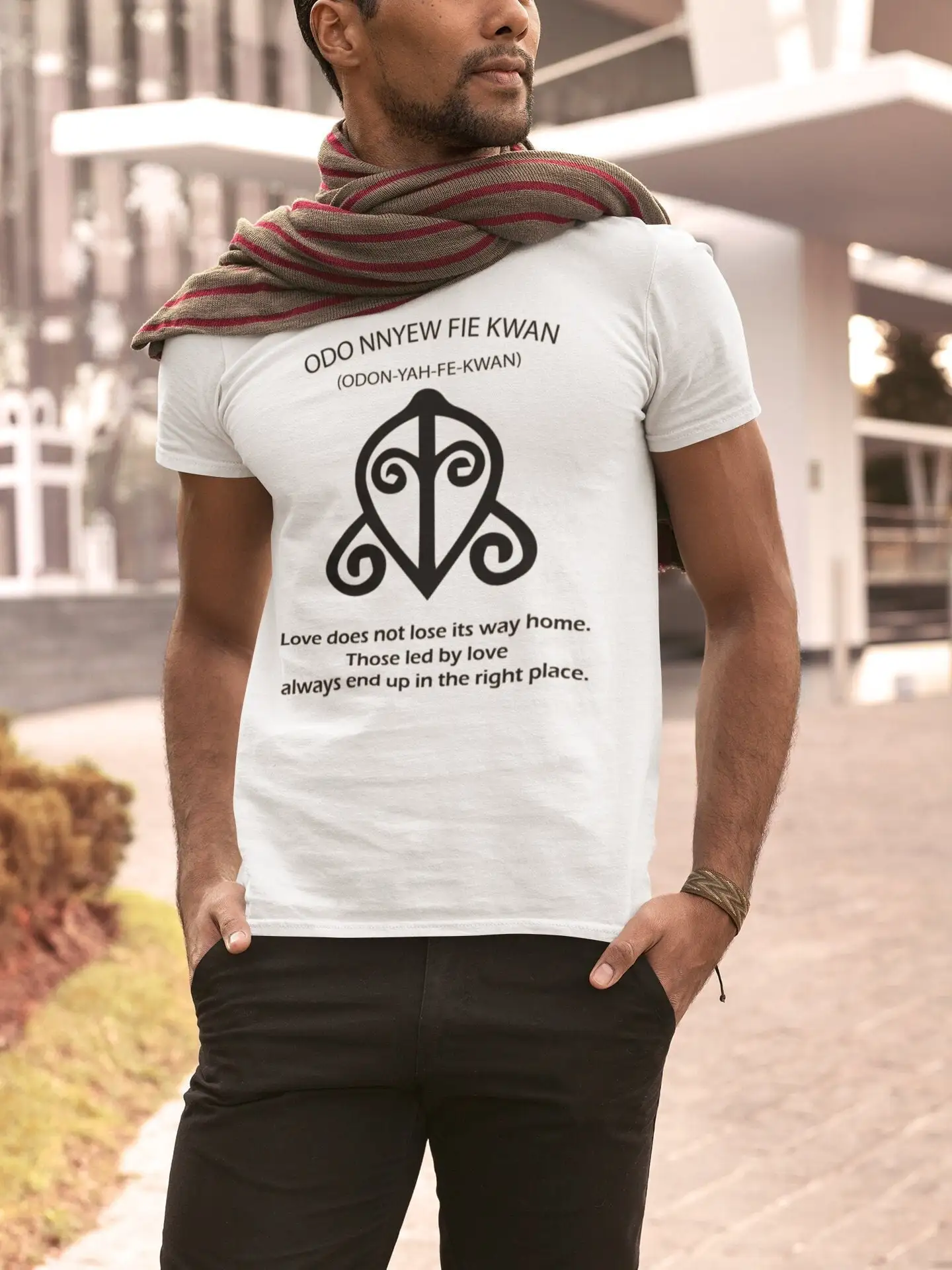 Shield of Love Adinkra Odo Nnyew Fie Kwan T shirt