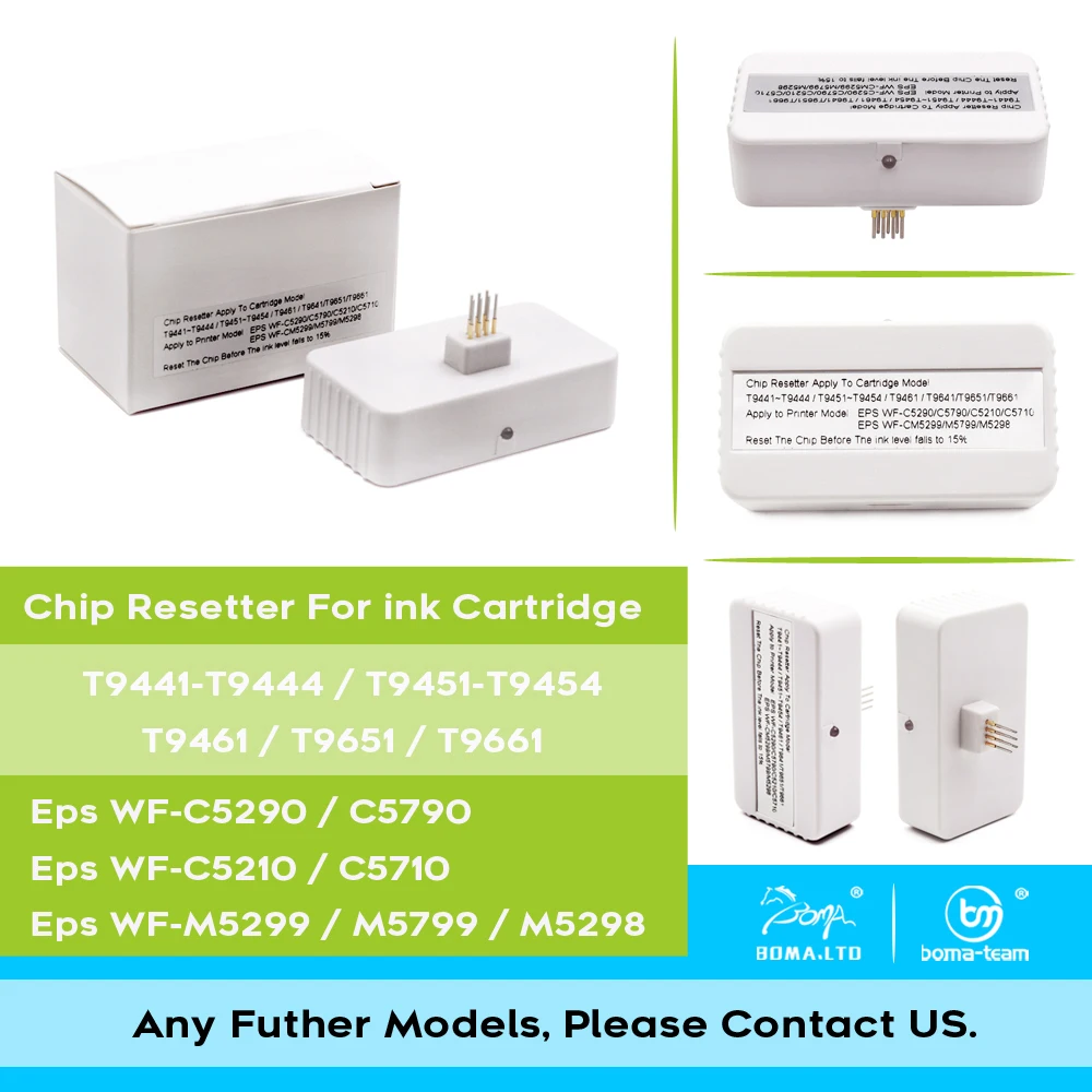 Imagem -02 - Chip Resetter para Epson Workforce Pro Cartuchos Originais T9641 T9651 T9661 T964 T965 T966 Wf-m5299 Wf-m5799 Wf-m5298 Impressora