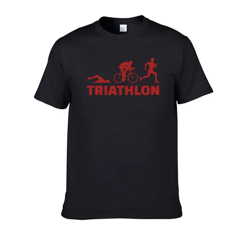 Summer New Arrival Triathlon Run Bicycling Swim Tee Shirt For Man 100% Cotton T Shirt O-neck T Shirt Male fashion Hot Sale