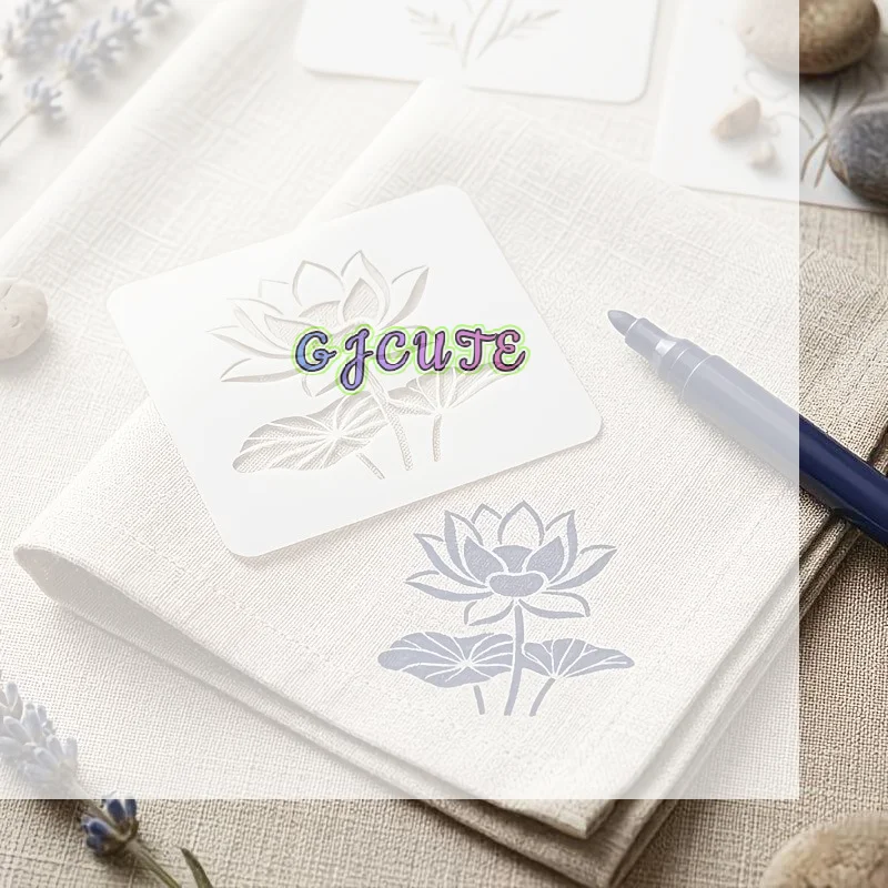 /GJ/9pcs DIY Floral Painting Stencils Reusable Plastic Templates For Wood Paper-Craft Supplies For Spray Painting And Doodling