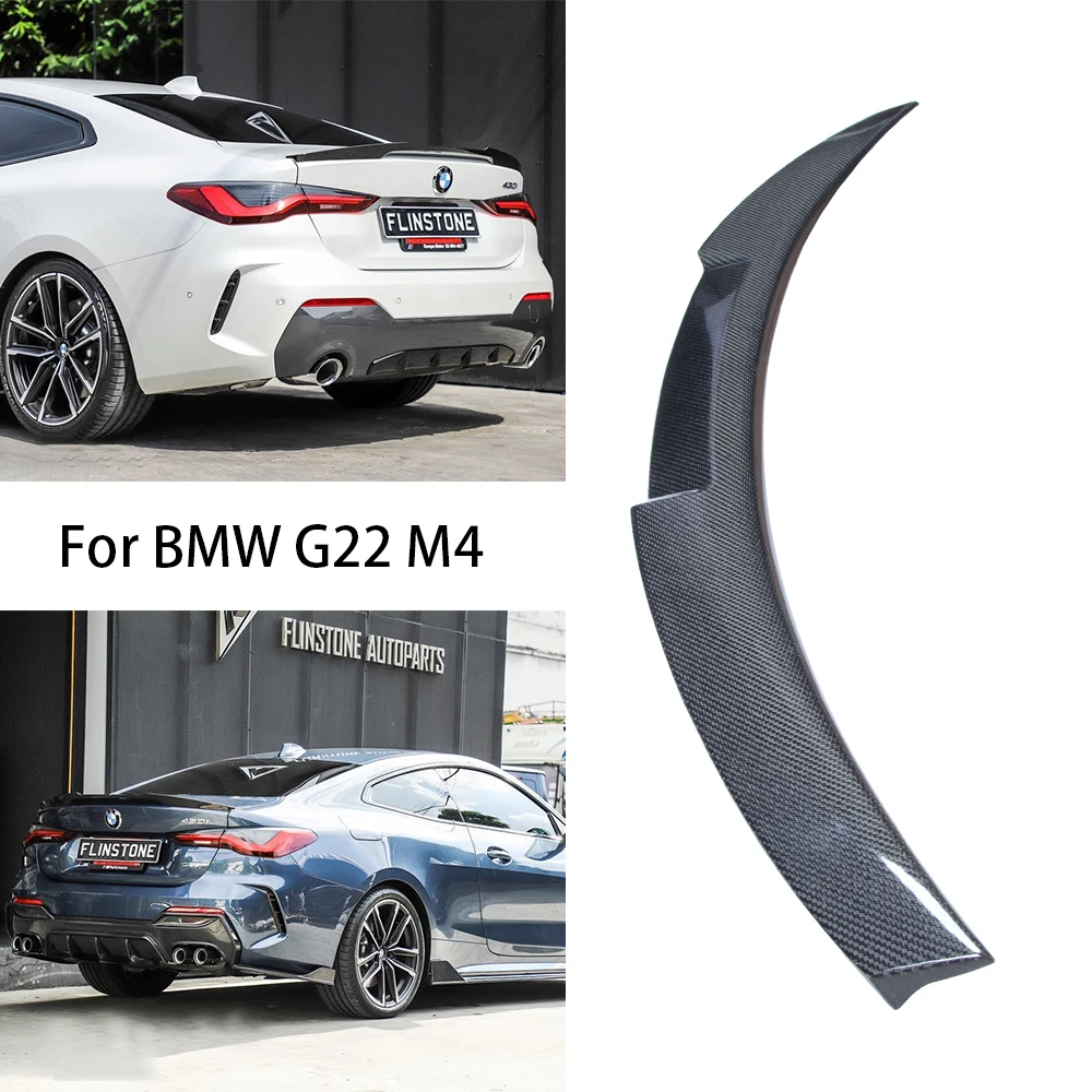 

For BMW 4 Series G22 Coupe/M4 G82 4M Style Carbon fiber Rear Spoiler Trunk wing 2020-2025