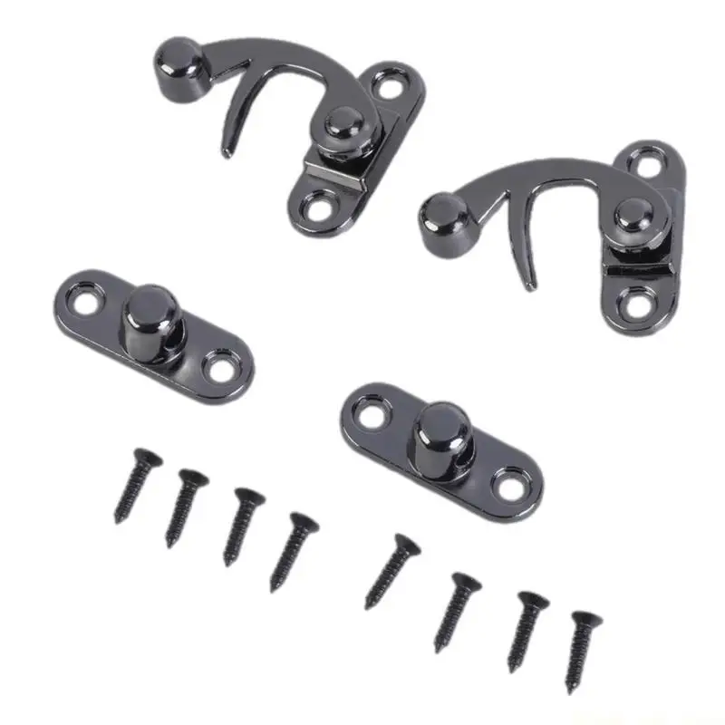 A2BE Zinc Alloy Vintage Lock Swing Arm Latches Adds Charm To Furniture And Cases for Bird Houses Children's Dollhouses 1 Pair