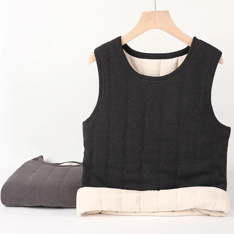 

Классический осенне-зимний мужской жилет из 100% шерсти, уличная одежда, теплый жилет с круглым вырезом, умный повседневный свободный мягкий роскошный топ для отца