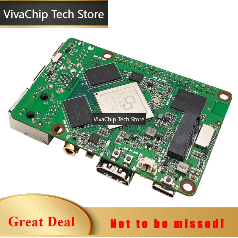 VivaCTRadxa ROCK 4B+OP1 Development Board-Hexa-Core Processor Raspberry Pi Compatible SBC RK3399 Development Bluetooth PoE With