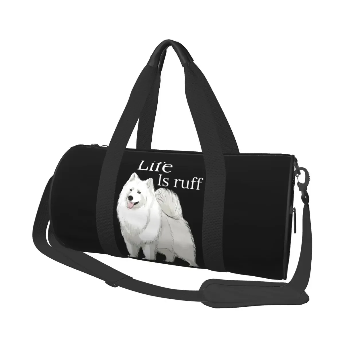

Samoyed Life Is Ruff Большая спортивная сумка Водонепроницаемая дорожная сумка Duffle Сумки Сумка для фитнеса