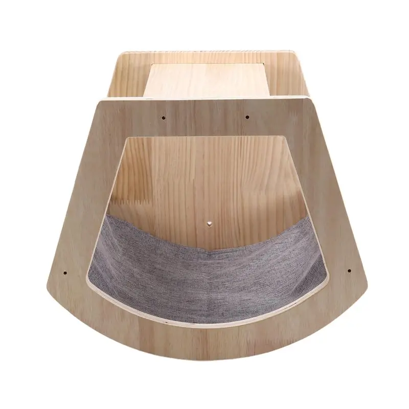 

AEE8-Деревянная платформа для лазания для кошек, трапециевидная лежанка для кошек, товары для дрессировки