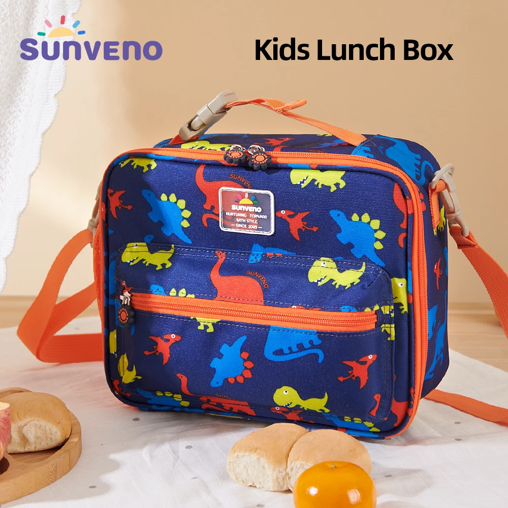 Sunveno Kids Lunch Box Insulated Soft Bag Mini Cooler Back to School Thermal Meal Tote for Girls Boys