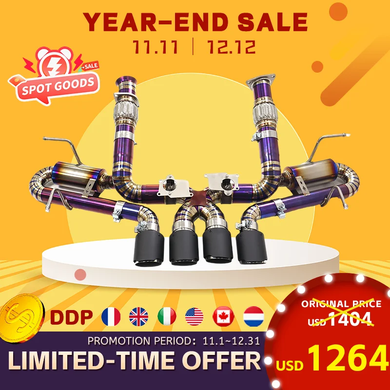 

11.11 for Corvette C8 Z06 5.5L V8 Purple Titanium catback OEM Valve Exhaust car Parts Accessories