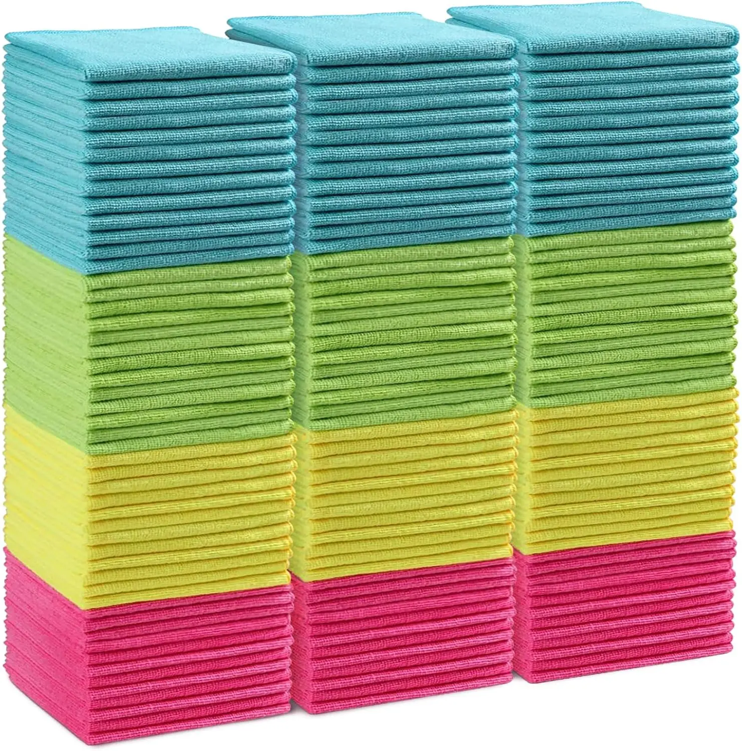

Microfiber Cleaning Cloth,150 Pack Cleaning Rags, Cleaning Towels with 4 Color Assorted,11.5'X11.5