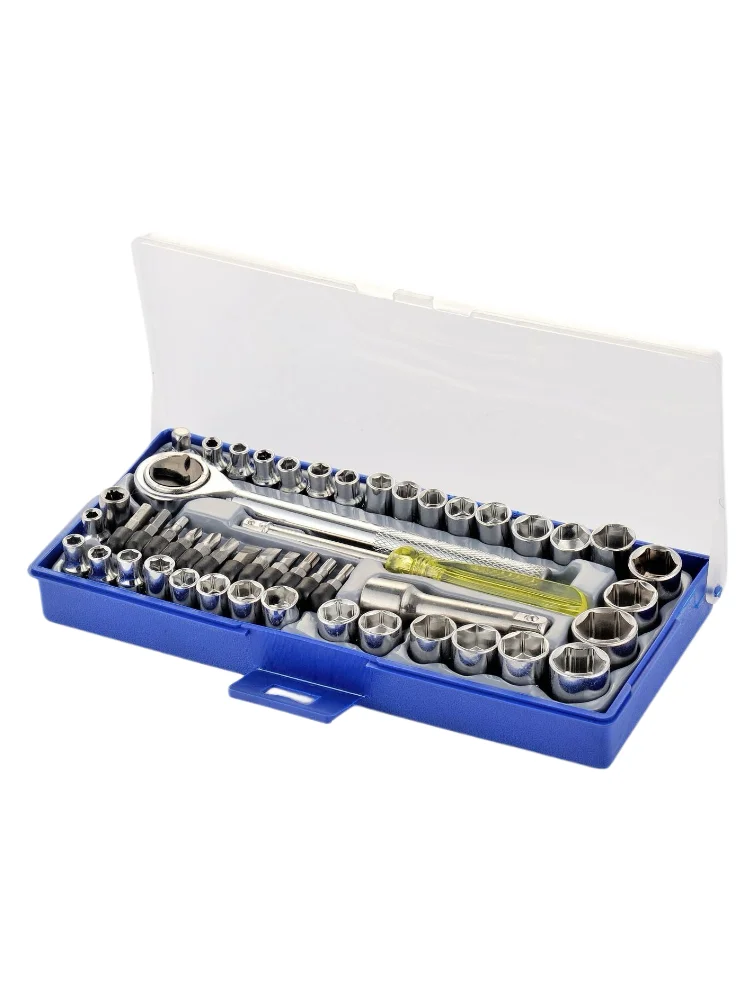 50 Piece Socket Ratchet Wrench Set Automobile High Quality Ratchet Spanner Repair Sleeve Set Repair Socket Wrench Tools Set