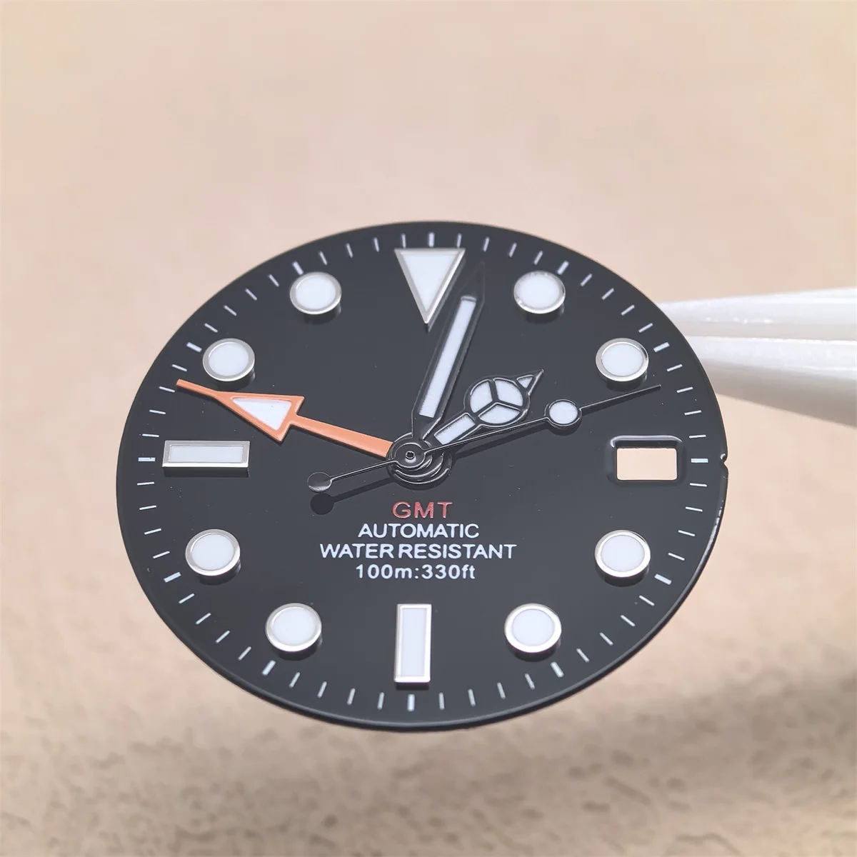 NH34 Watch Dial Hands set BGW9 Ice Blue Luminous 28.5mm Watches Faces 4 Hands Set Modified Parts