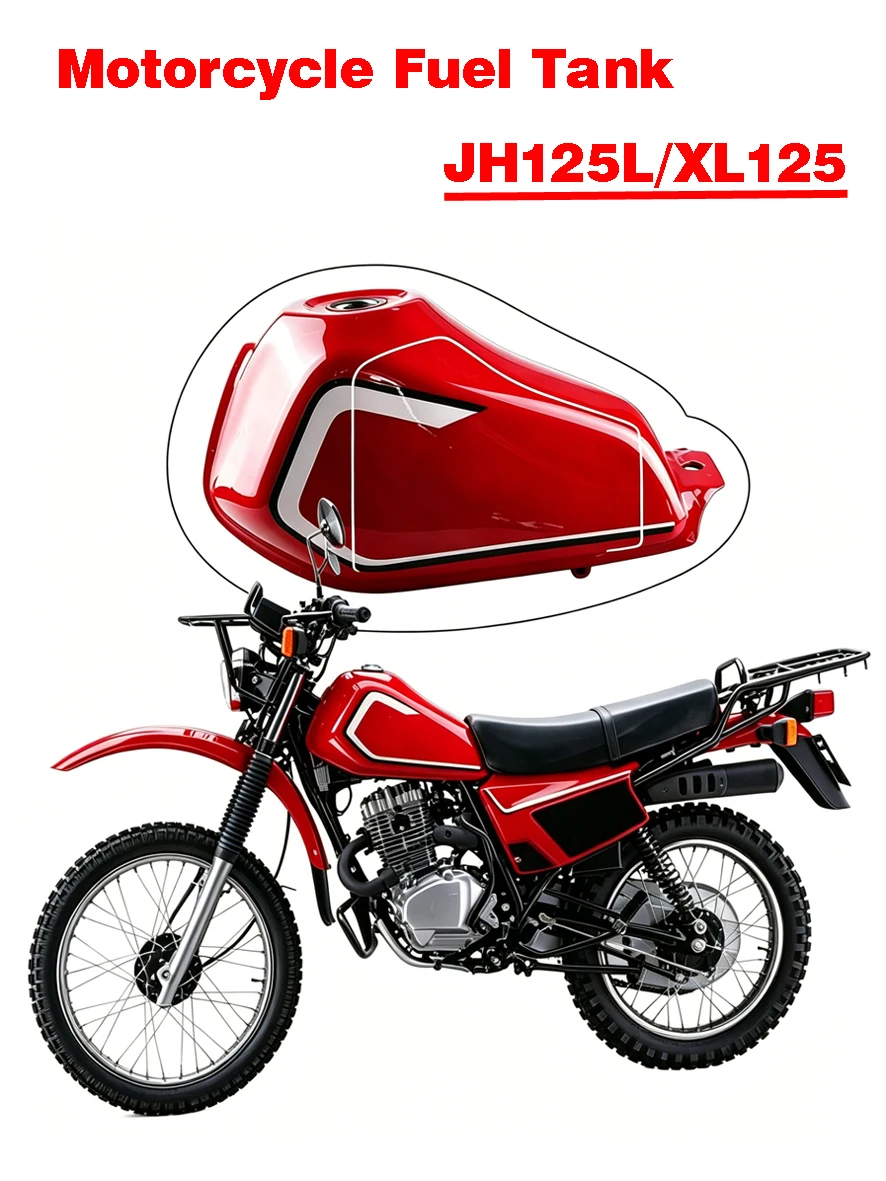 Motorcycle Fuel Tank for Honda Jialing Lifan Loncin Honling Dirtbike For JH125L ZS125GY XL125 JH150L Red Motorbike Petrol Tank