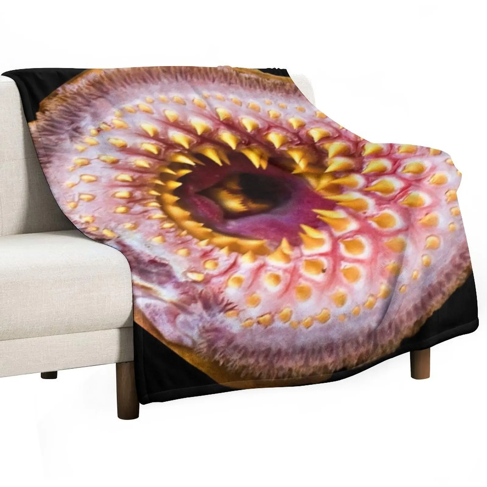 

Lamprey eel mask Throw Blanket Versatile Cozy Throw Blanket for All Occasions