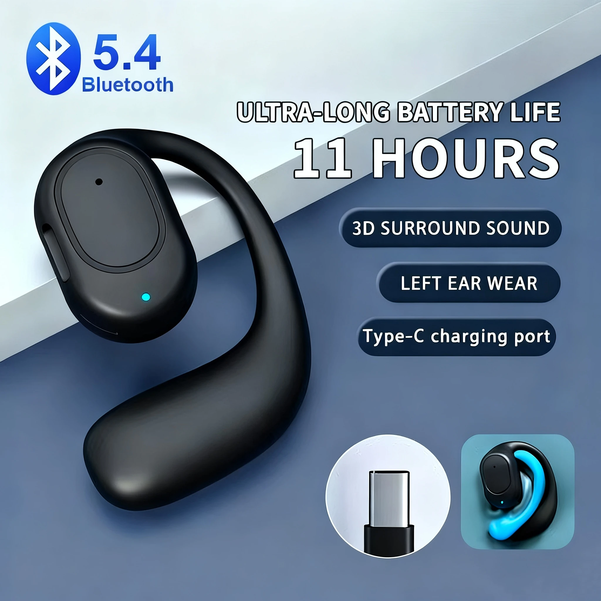 Wireless Bluetooth Headphones With Microphone Air Conduction Earphones Handsfree Noise Canceling Headset For Driving Audifonos