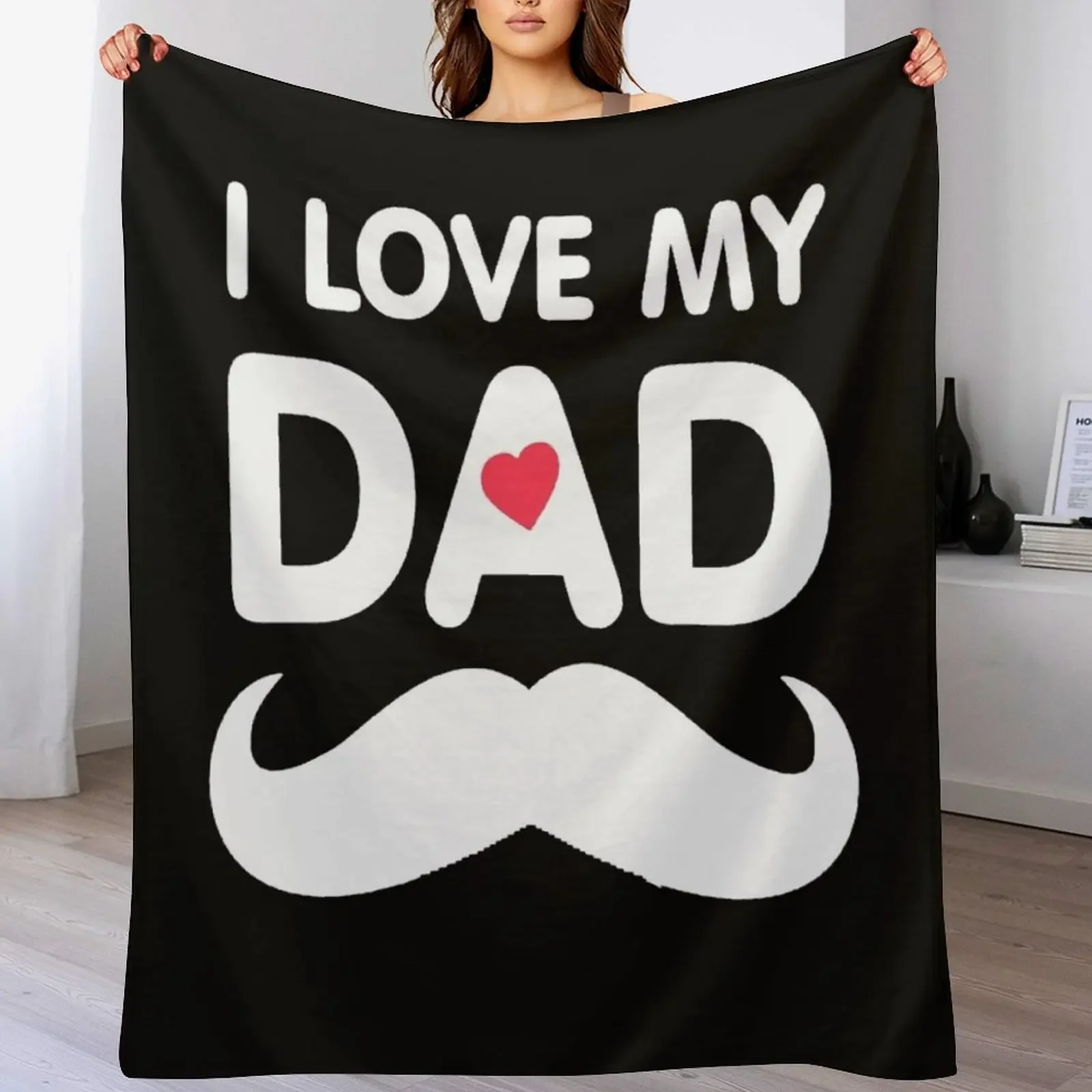 

New i love my dad Throw Blanket anime Sofa Polar Furry Blankets