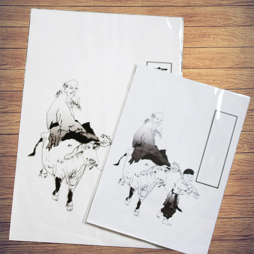 

60Pcs Xuan Paper for Calligraphy Practice Beginner Chinese Art Paper Writing Sumi Painting Drawing Rice Sheets Lightweight