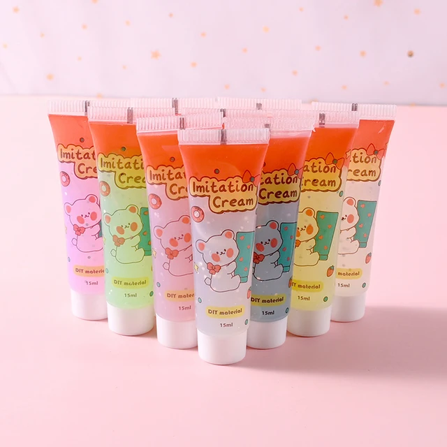 15ml DIY symulacja przezroczysty fluorescencyjny kryształ galaretki kremowy klej obudowa telefonu komórkowego Decor rzemiosło żywiczne miękki materiał gliniany