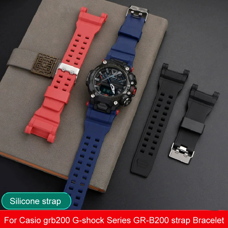 

GR B200 Watchband For Casio grb200 G-shock Series GR-B200 strap Bracelet Men's Waterproof Silicone Watch Strap GR-B2001B