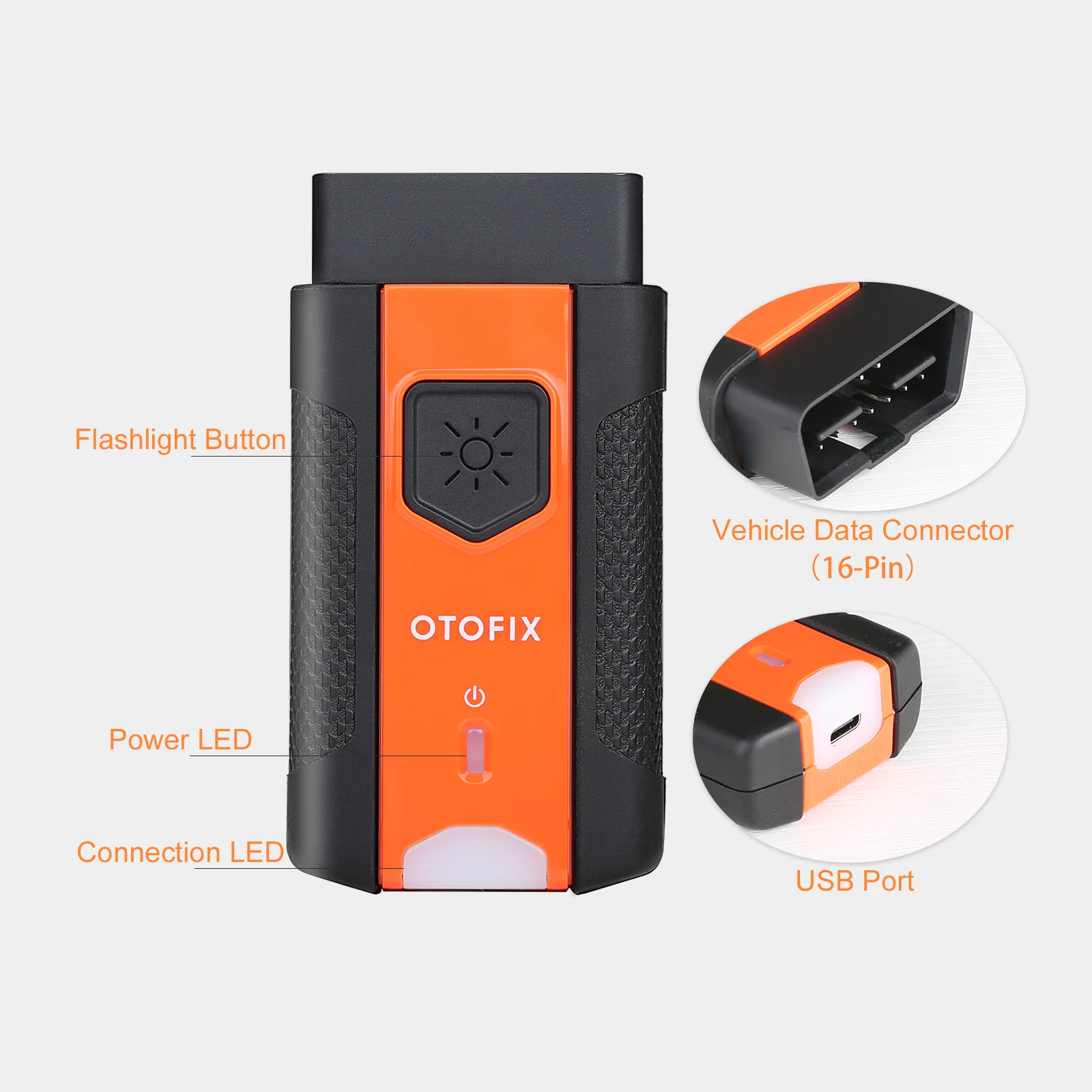OTOFIX V1 موصل بلوتوث واجهة اتصال السيارة لـ OTOFIX D1 Lite/D1 Pro/D1 Plus/IM1/BT1/Autel MS906 PRO/KM100/BT609