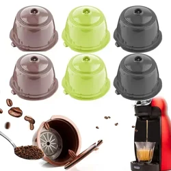 1/2/3/4/6Pcs Refillable Coffee Capsules for Dolce Gusto Coffee Filter Cup Reusable Coffee Capsule Filters for Nespresso