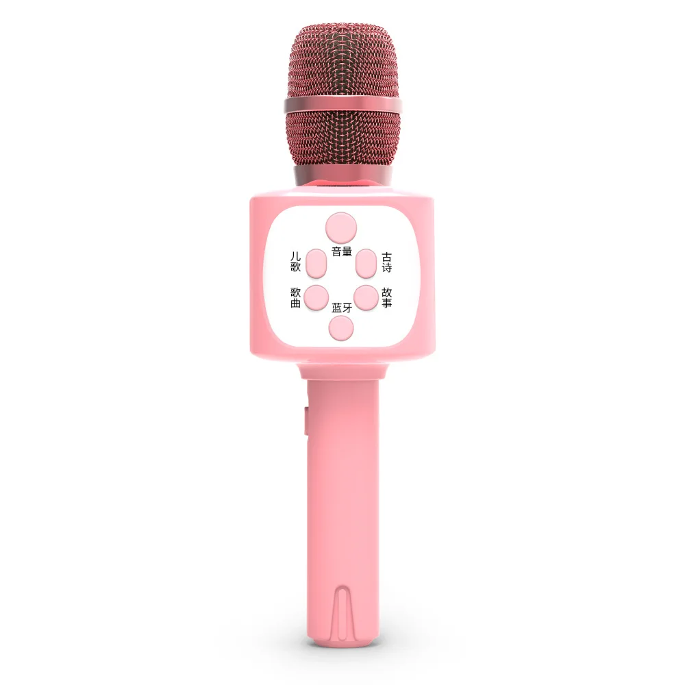 Wireless Bluetooth Karaoke Microphone Portable Speaker Handheld Home KTV Player withLight Function Micro for Kids gifts Toys