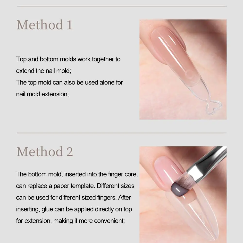 ساندويتش أشكال أظافر مزدوجة جديدة 2025 ملحقات-أشكال مزدوجة أشكال أظافر اللوز قالب علوي قالب سفلي #5