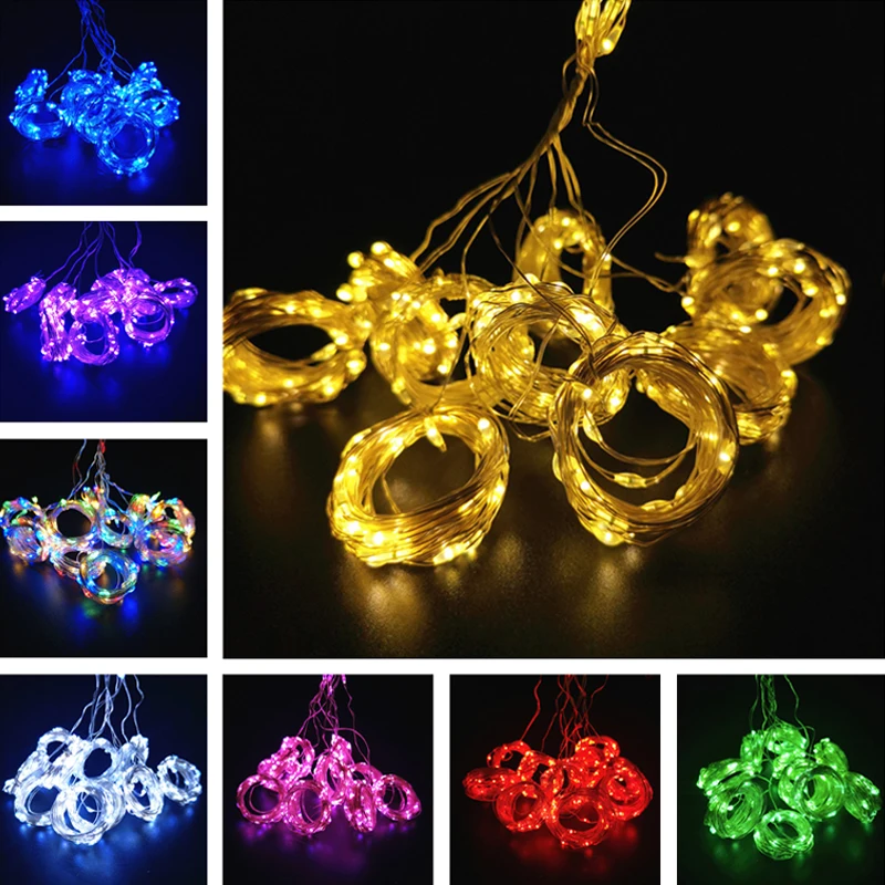 LED Fairy Lights Garland USB Lamp Curtain String Lights For New Year 2025 Party Wedding Bedroom Garden Home Christmas Decoration