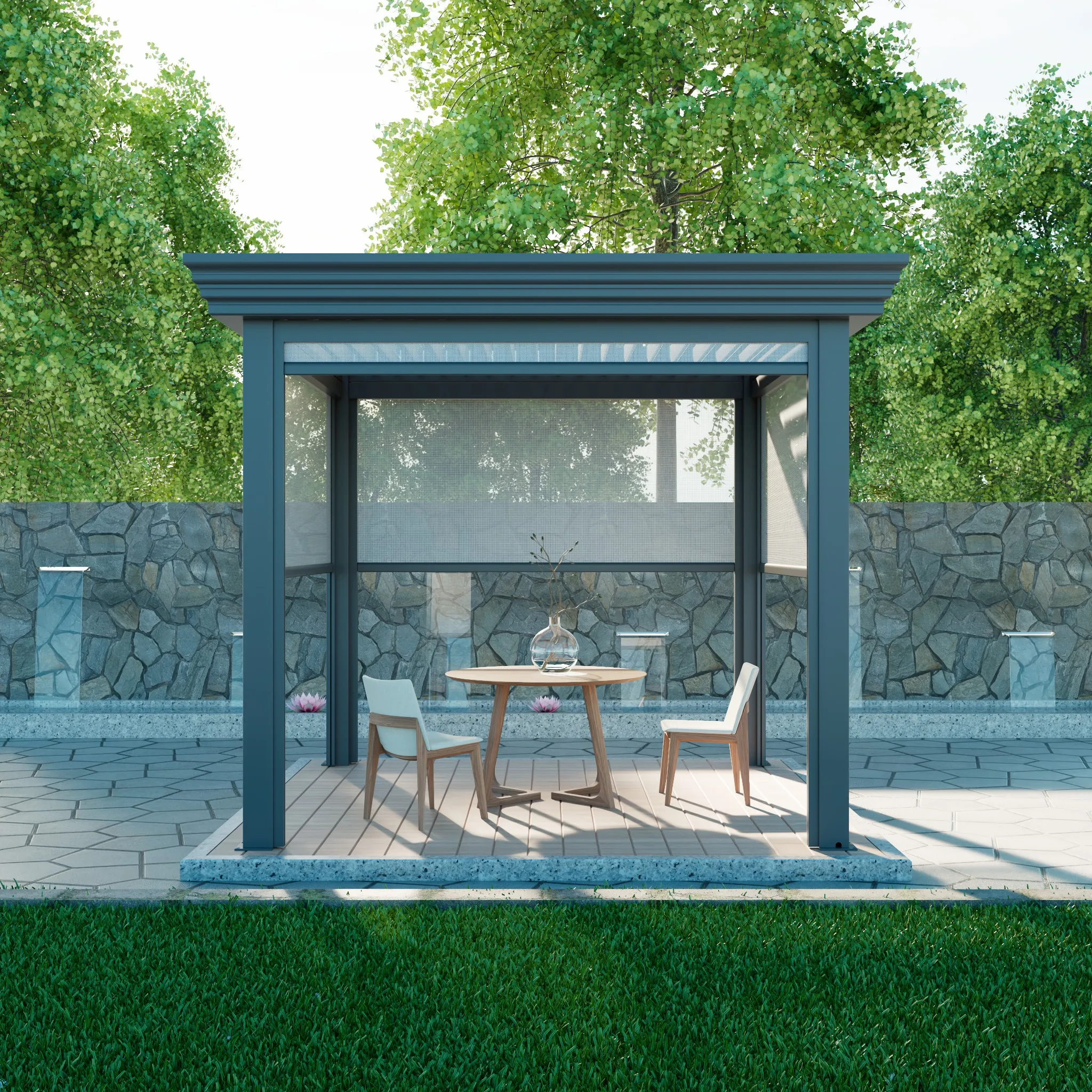 جازيبو وشرفة حديقة عصرية قابلة - مراجعة Outdoor Furniture Gazebo وسعره