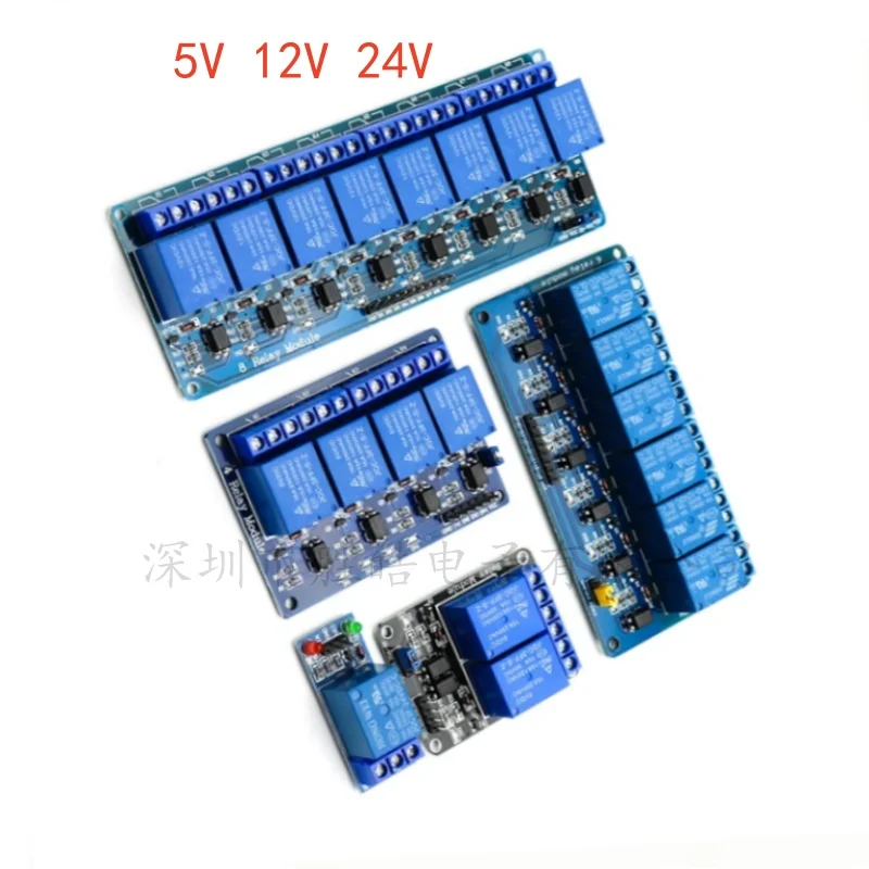 NEW  5V 12V 24V Relay Module With Optocoupler Relay Output 1 2 4 6 8 16 Way Relay Module  Automation Equipment Control