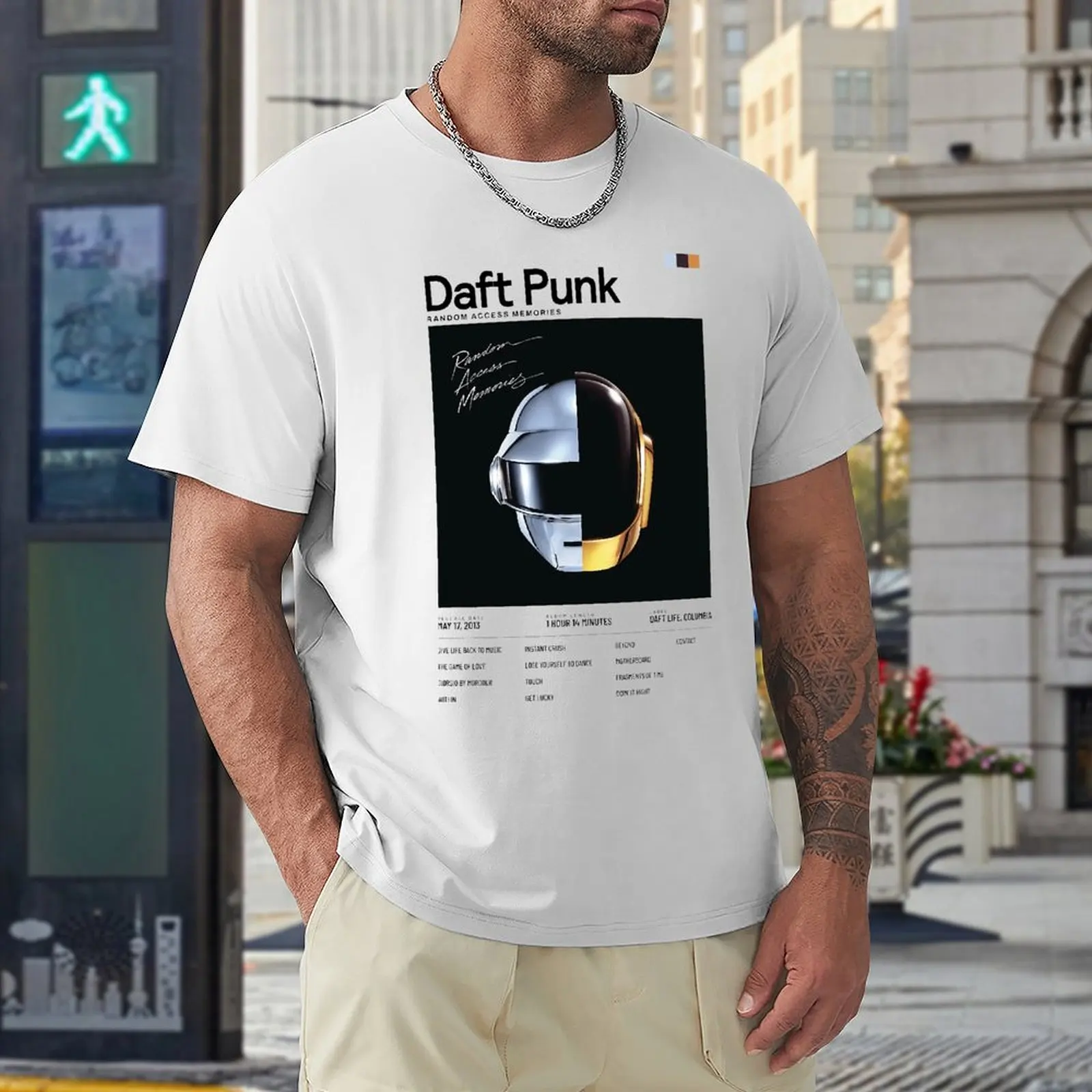 Daft Punk Random Access Memories Classic Round Neck T-shirt Move Tees Top Quality Humor Graphic Aactivity Competition Eur Size