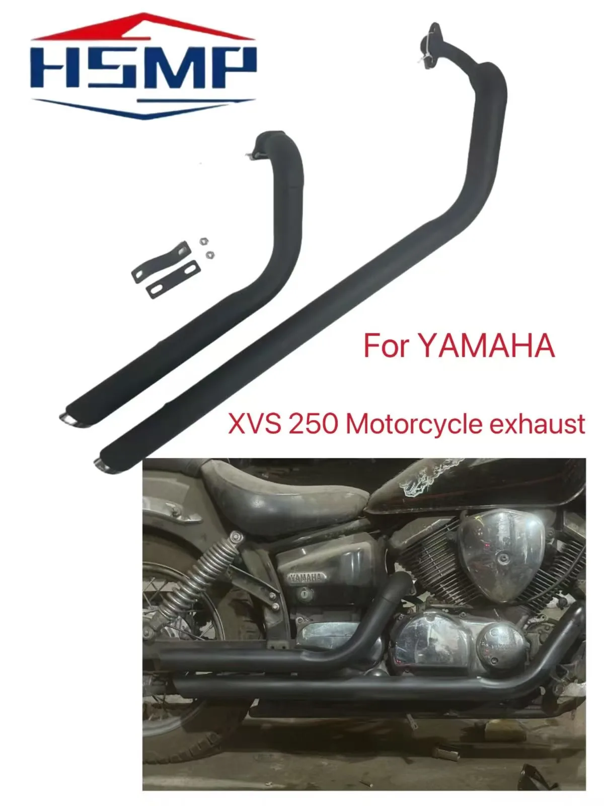 For Yamaha Drag Star V star 250 XVS250 Full System Muffler Exhaust Motorcycle Stainless steel vintage exhaust