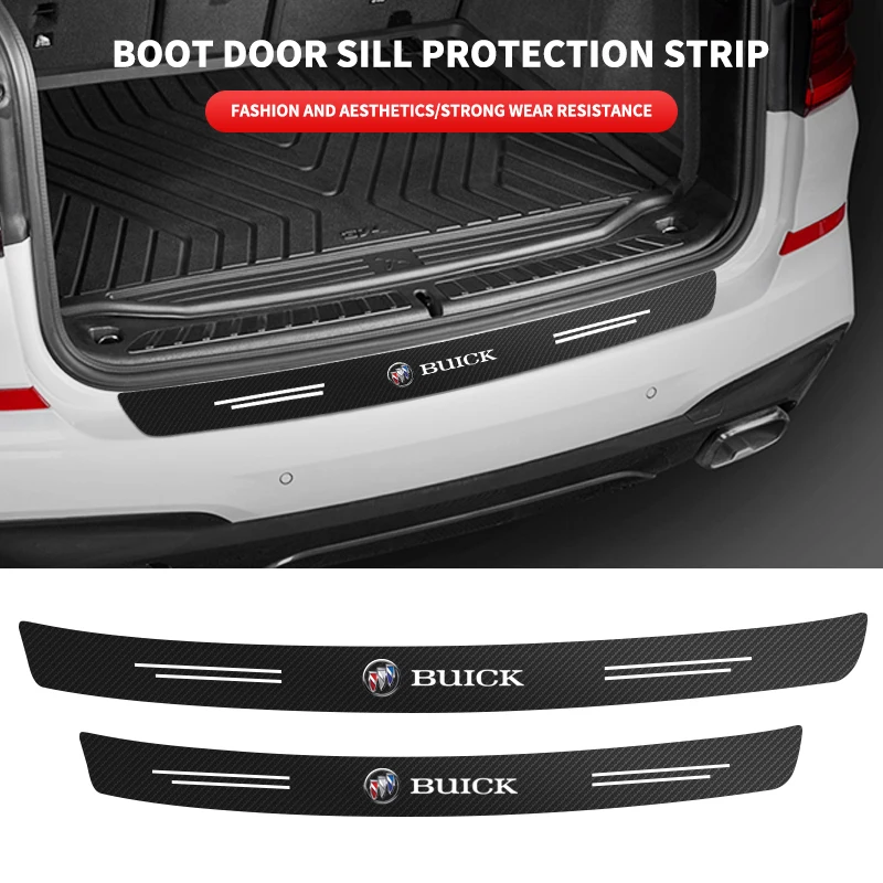 

Carbon Fiber Car Styling Door Trunk Threshold Protector Sticker For Buick Excelle XT Envision Regal Encore enclave royaum GL8