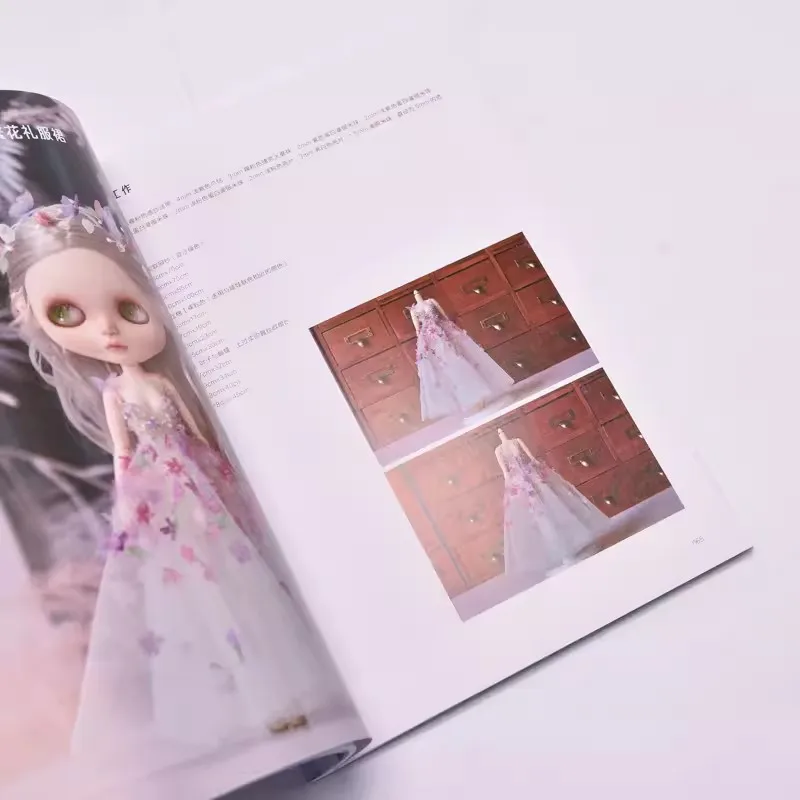 Haute Couture Handmade Wardrobe Doll Senior Dress Design and Production Book Blythe, OB24 Party Dress Wedding Dresses
