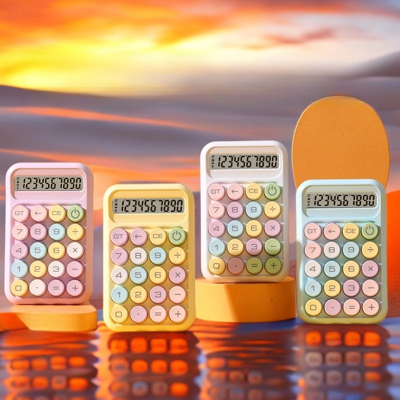 Dopamine Voice Calculator, Cute High‑Appearance Multifunctional 12‑Digit Real Human Voice Calculator, Popular Business Desktop C