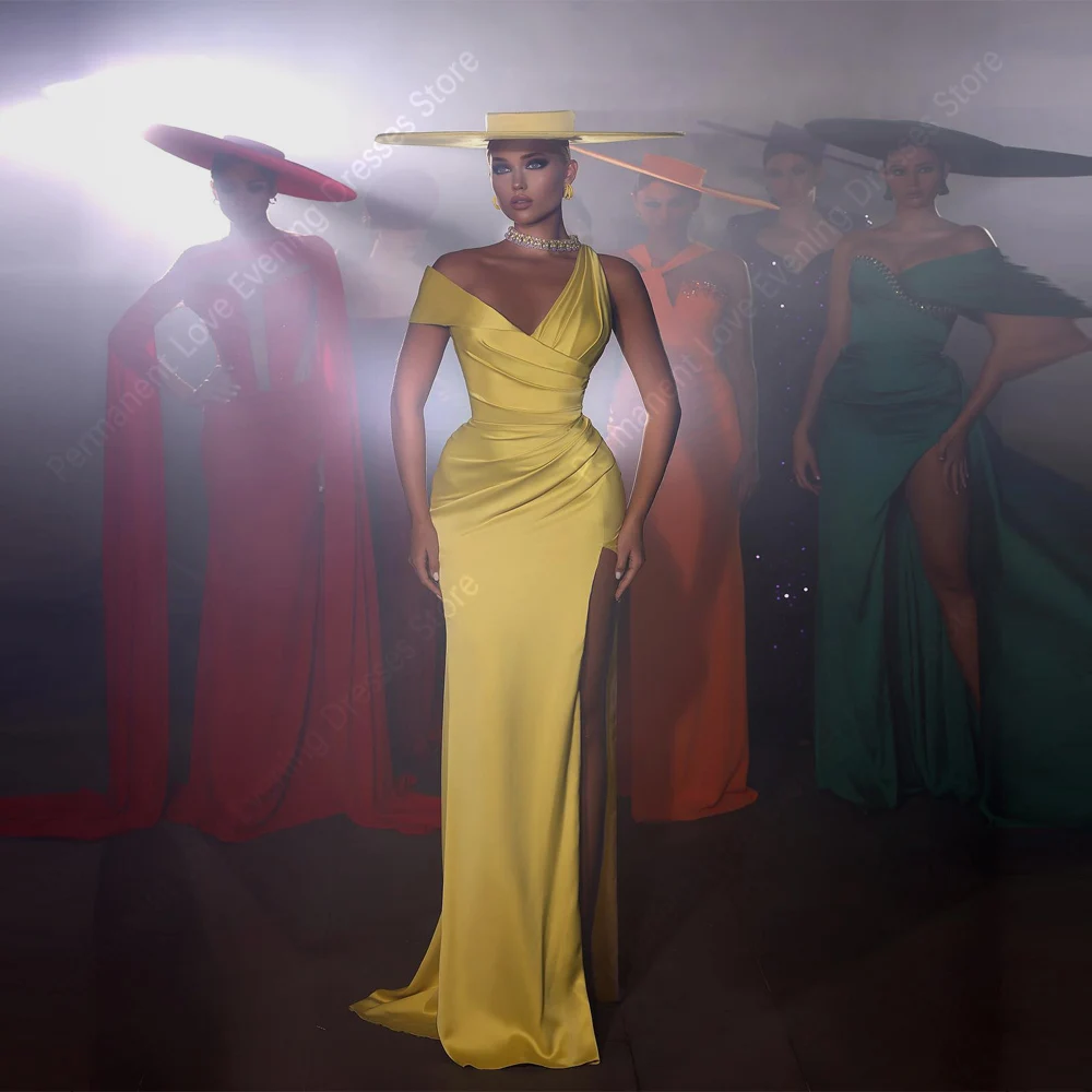 

2025 Elegant Mermaid Women Evening Dresses Sexy Sleeveless Backless Prom Gowns Mopping Length Ball Vestido Para Mujer Customized