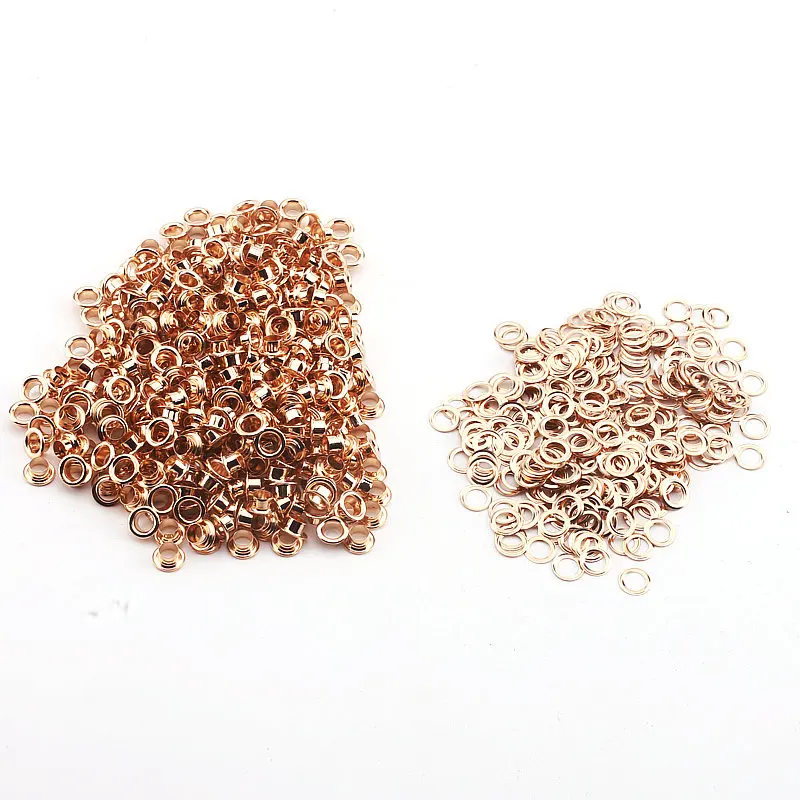 400 set 4,5 mm tono oro rosa occhielli per lacci indumenti occhielli scarpe forniture accessori per artigianato cucito di alta qualità