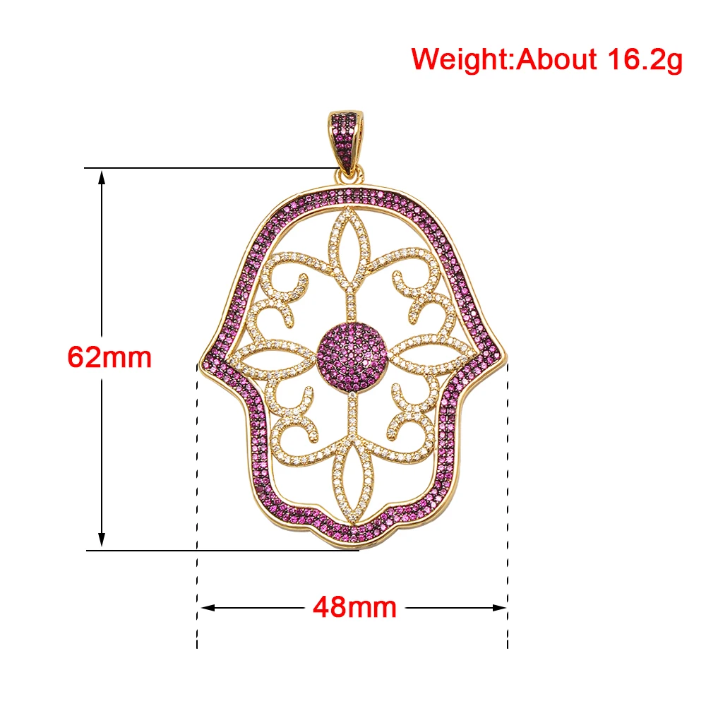 Necklaces Making Supplies Paved Zircon Synthetic Gems Pendant Clasp Diy Chains Banquet Wedding Luxury Jewelry Accessories 2 Pcs