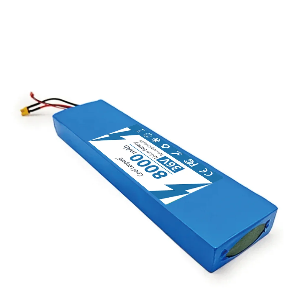 36V 8Ah Battery Pack 10S1P 18650 Rechargeable Batteries for Electric Bicycle Moped Scooter Replacement Li-ion Battery with BMS