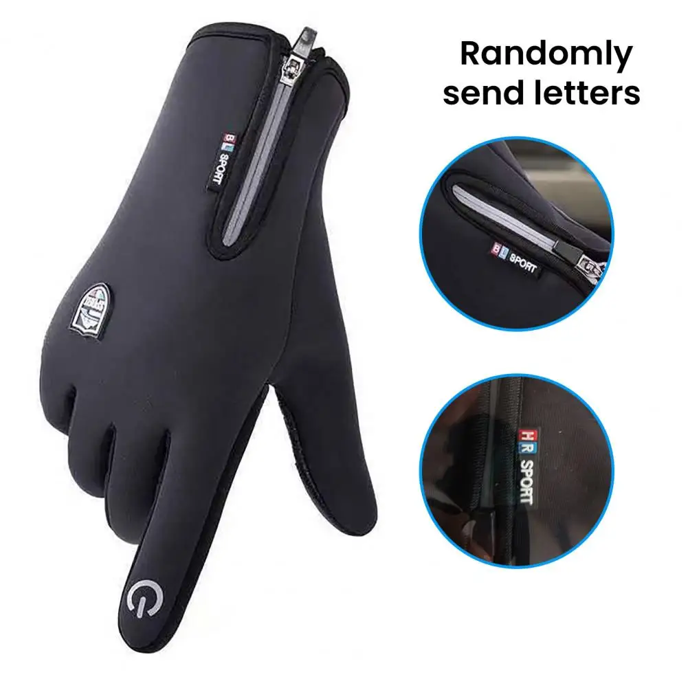 

Thermal Gloves Windproof Cycling Gloves Fleece Lined Touch Screen Gloves With Non-Slip Palm For Men Women Skiing Driving Hiking