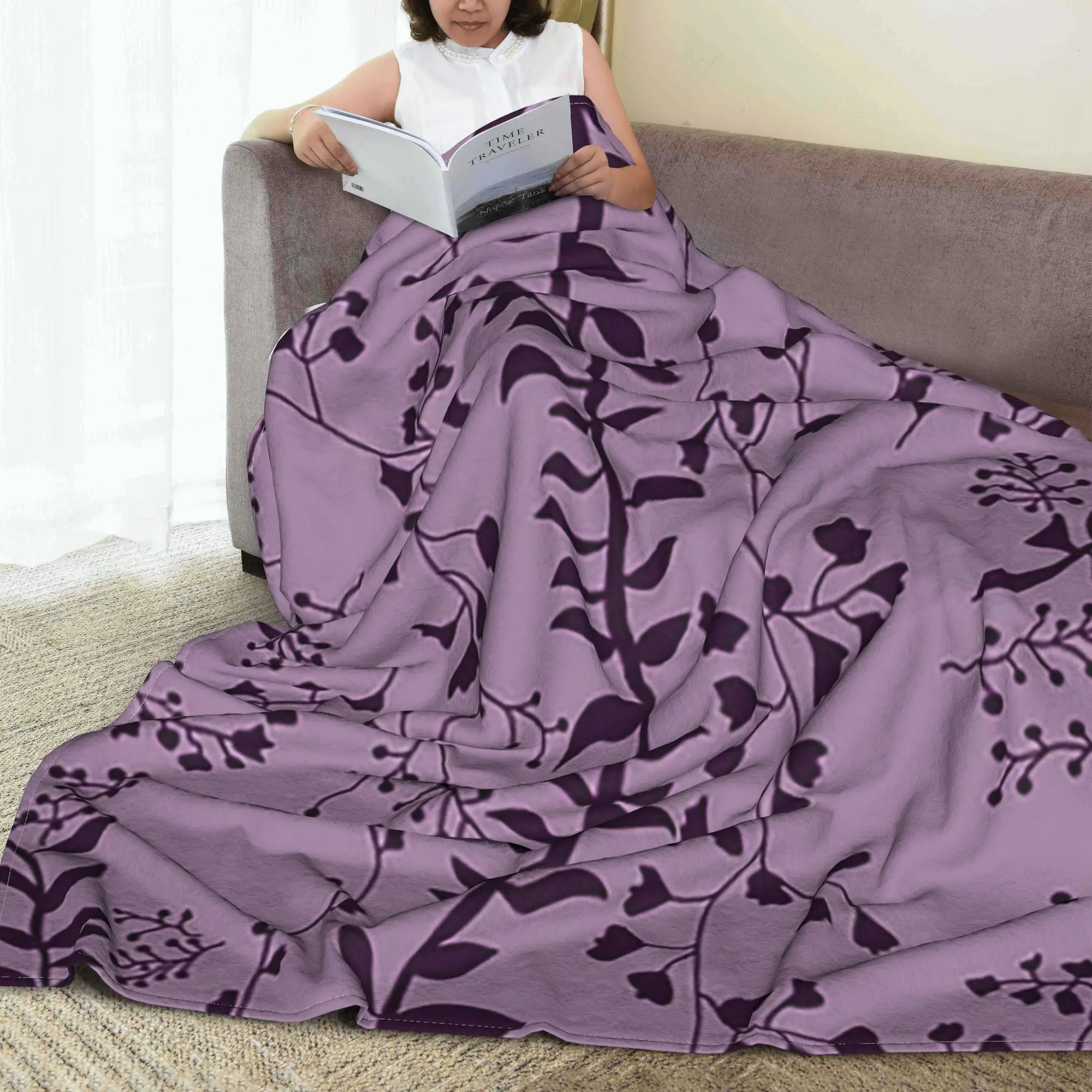 Bettdecken-Set, Nachbildung von Purples, coole Version 2, Twilight Saga Fanart-Decken, Fleece-Überwurfdecke für Couch-Bettwäsche im Freien