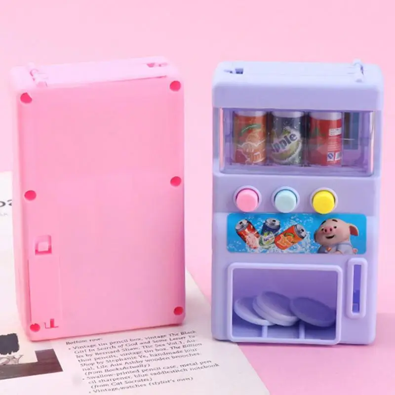 Children's Coin-Operated Beverage Vending Toy Vending Machine Toys Cute And Interesting Self-Service Toys Randm Color