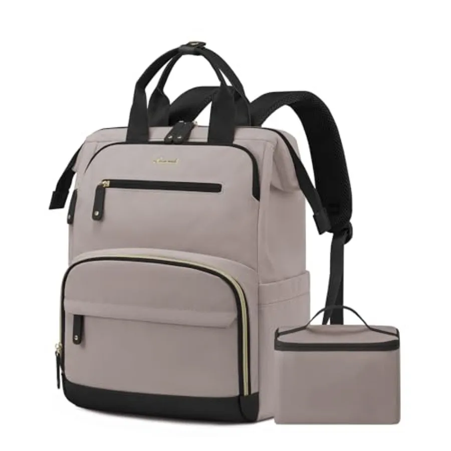 

Lunch Backpack for Women, Laptop Bag with Insulated Cooler Lunch Box, Work Backpack for Teacher Nurse, Travel Backpack Lunch Ba