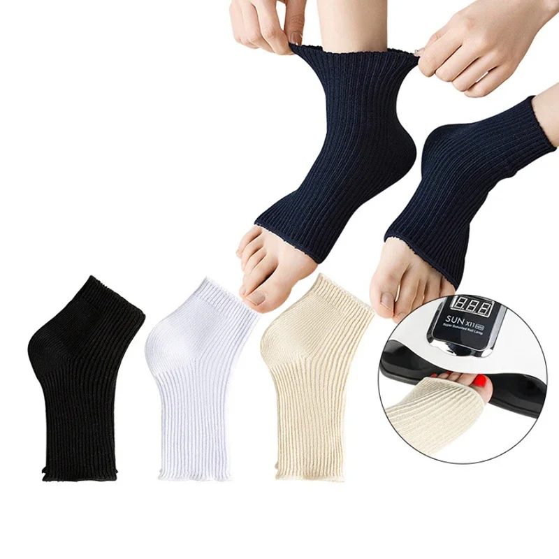 1 paire de couvre-pieds pour lampe à ongles en Gel, soins de la peau, gant Anti-uv, protège le pied contre les UV, couvre-pieds pour manucure
