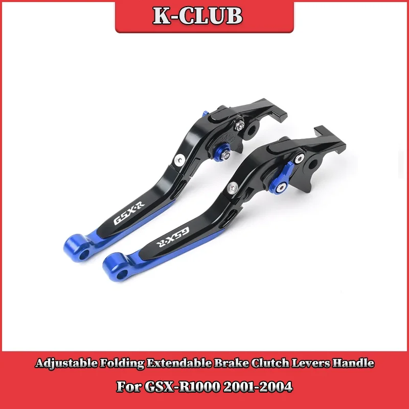 

Motorcycle Adjustable CNC Brake Clutch Levers Handle Handlebar Grips Ends For SUZUKI GSXR1000 GSX-R1000 2001-2004