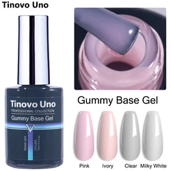 Tinovo Uno Gummy Base Gel Nail Polish UV Milky White Clear Camouflage Base Gel Varnish Strong Construction Gel for Manicure Nail