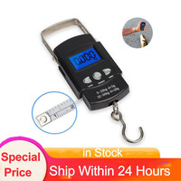 Multifunctional Mini 50kg10g Electronic Fishing Luggage Portable Digital Handheld Weight Hook Scale Tool with ruler Outdoor