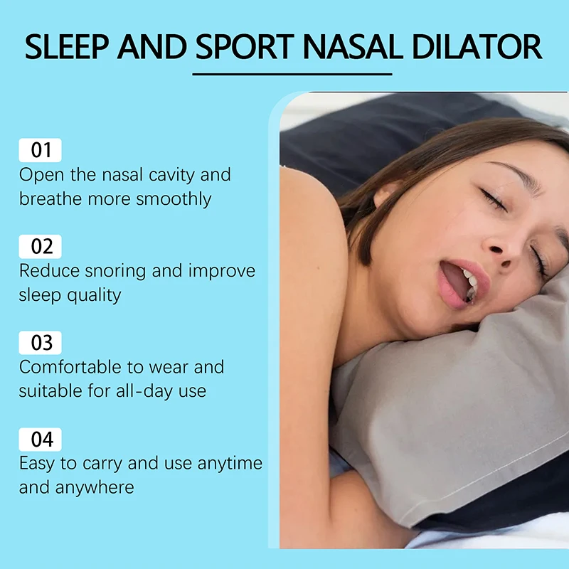 Anti-Snoring Nose Sticker Nasal Breathing Dilators Magnetic Nasal Strips Increase Air Improve Sleep Quality Reduce Snore