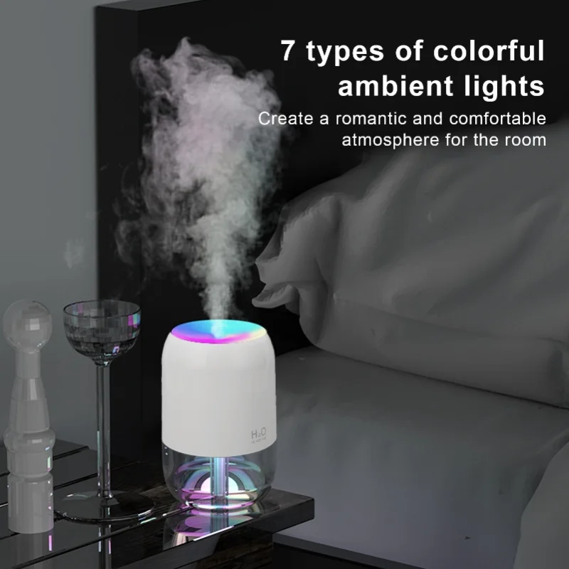 200ml Aromatherapy Diffuser Aroma Diffuser Aromatherapy Machine Mist Humidifier With 7 Colorful Ambient Lights For Household