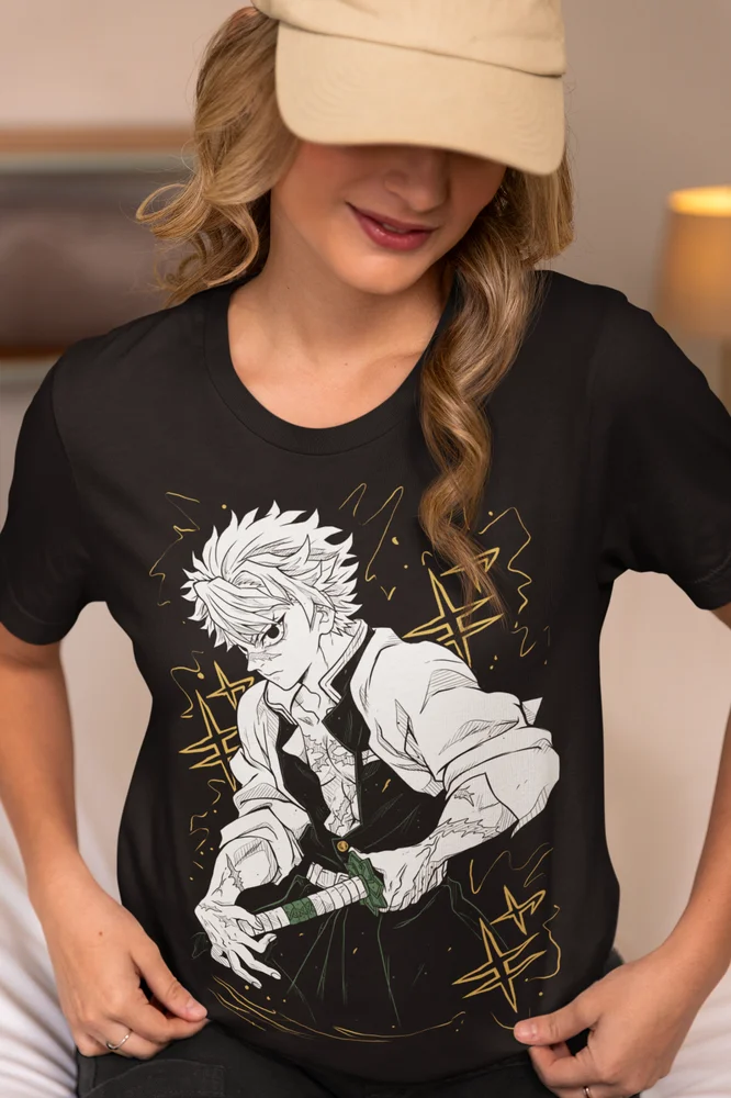 Sanemi Shinazugawa T-shirt wind hashira Demon Slayer Horror anime Gift shirt