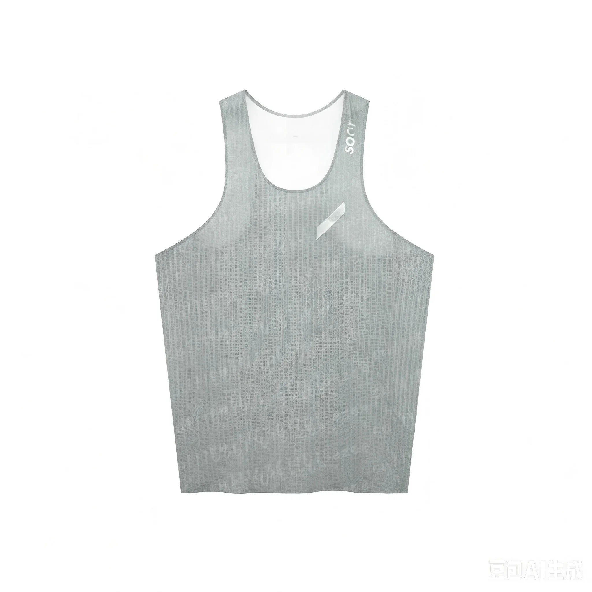 Wellenförmig gestreifte Laufweste, atmungsaktives Mesh-Sportshirt ohne Ärmel, Fitness-Marathon-Schnelltrocknende Trainingsweste für die ganze Familie – Detail 5